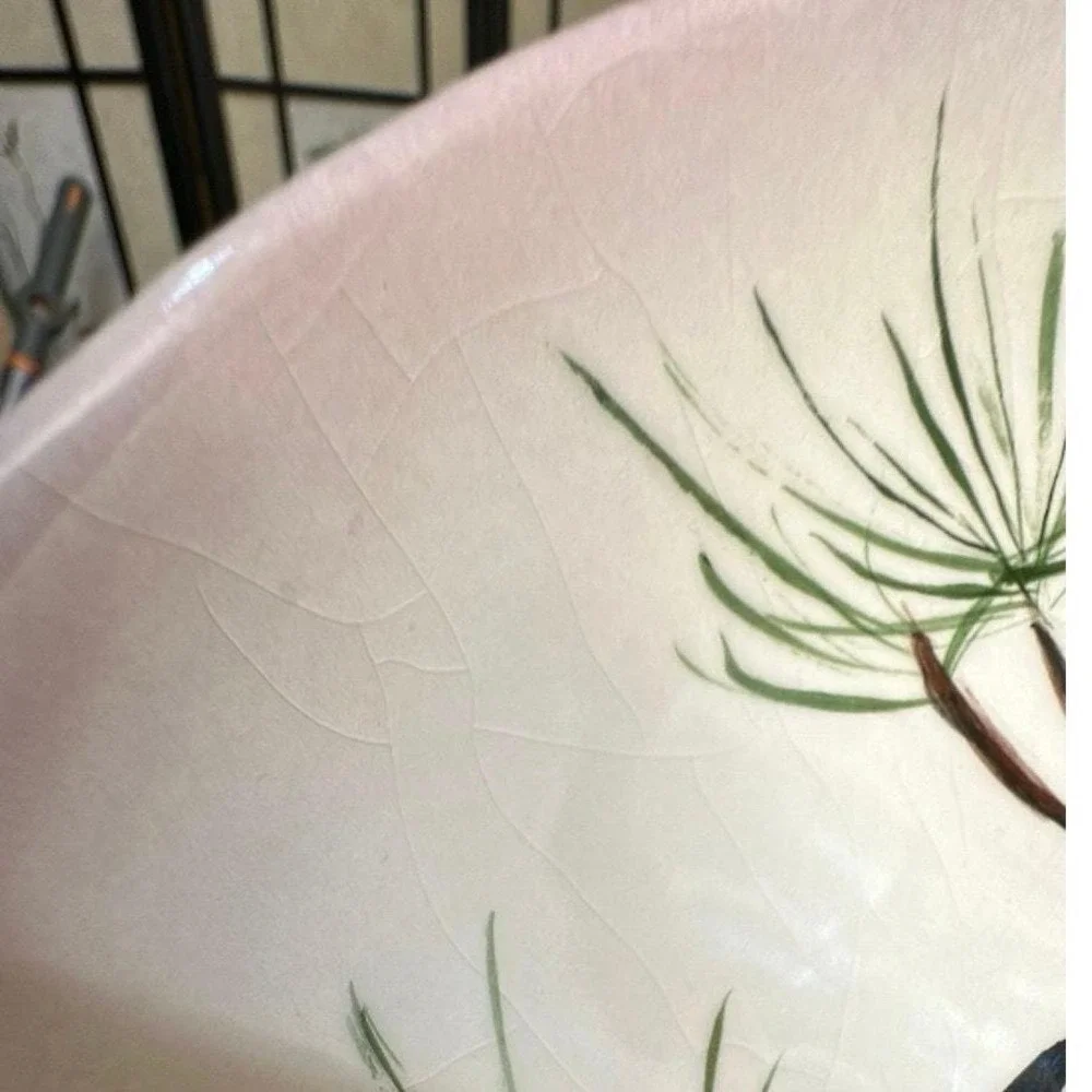 Vintage Hand-Painted Blue Jay Plate Signed 